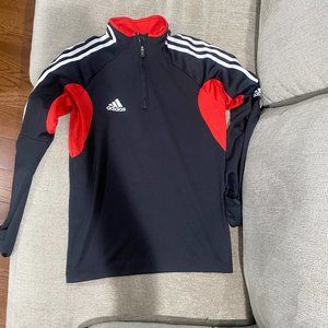 adidas Trifold Pullover Black Red White Small